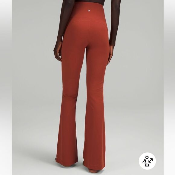 LULULEMON Pant Groove Flare High Rise Pants Cayenne red orange brown nwt perfect - Picture 3 of 6